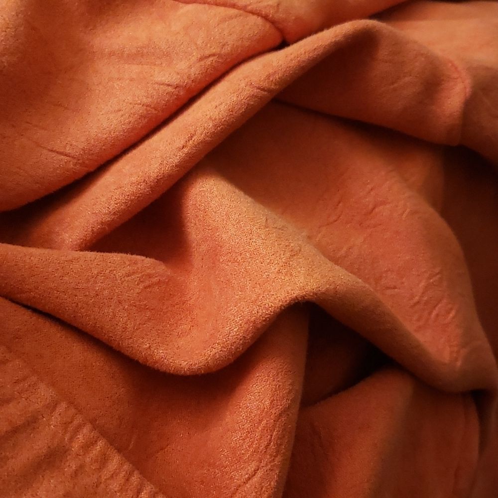 Lightweight orange comfy Requirements jacket size large orange blazer embossed - Picture 15 of 16